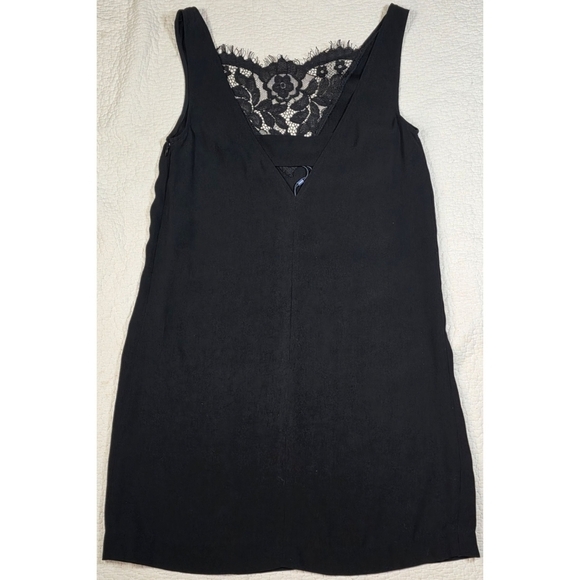 NWT Rebecca Minkoff Black Aurora Lace Shift Mini Dress - Picture 3 of 11